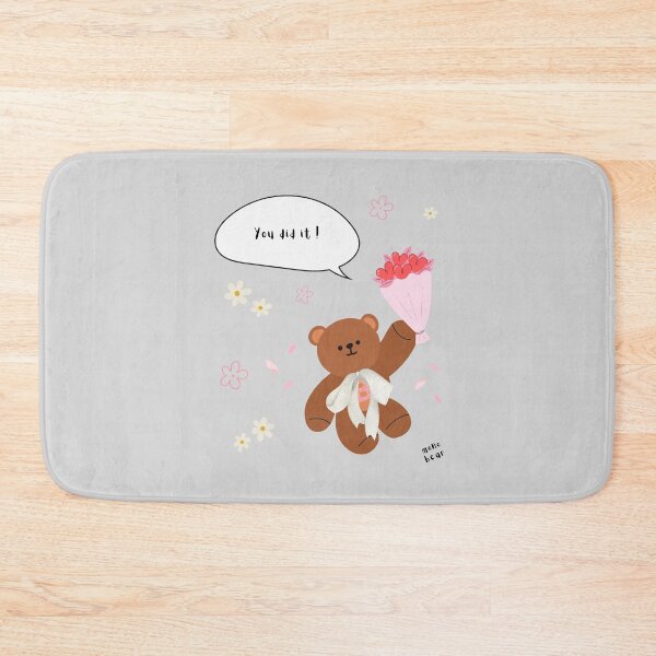 Item preview, You Did It – mono bear messages ( Gray Background ) designed and sold by mintmono-studio.