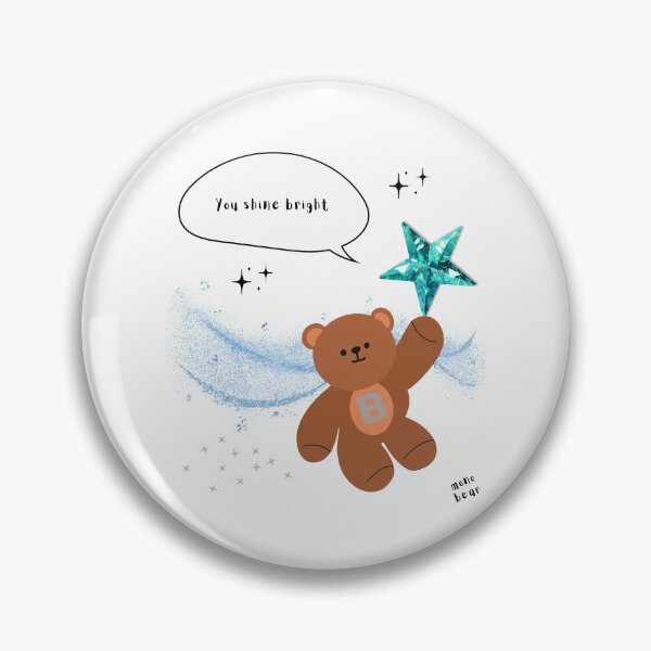 Item preview, You Shine Bright – mono bear messages ( White / Transparent ) designed and sold by mintmono-studio.