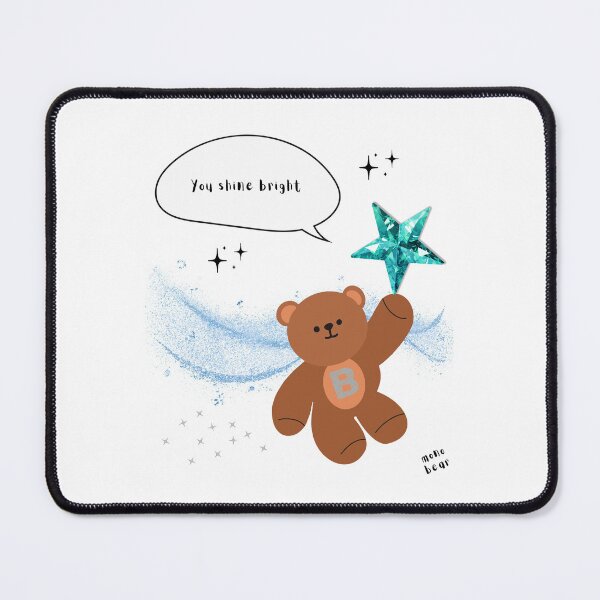 Item preview, You Shine Bright – mono bear messages ( White / Transparent ) designed and sold by mintmono-studio.