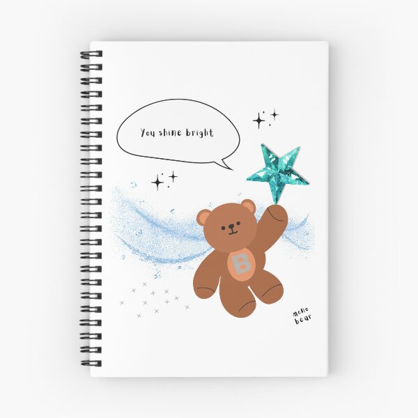 Item preview, You Shine Bright – mono bear messages ( White / Transparent ) designed and sold by mintmono-studio.