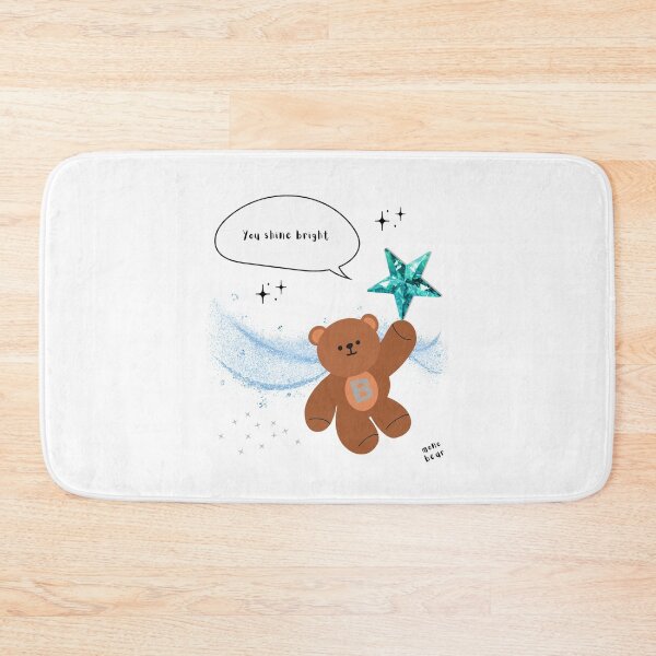 Item preview, You Shine Bright – mono bear messages ( White / Transparent ) designed and sold by mintmono-studio.
