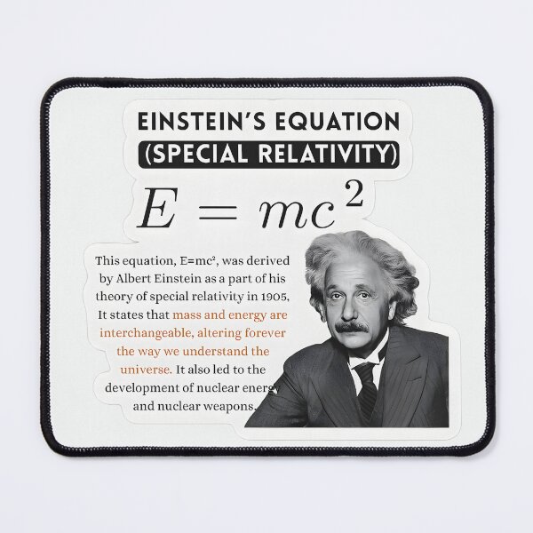 Item preview, Einstein’s E=mc² Equation – Special Relativity & Energy-Mass Equivalence Design designed and sold by Physics Lab.