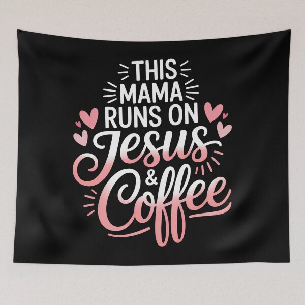 Item preview, I Run on Coffee and Jesus Mom Mama designed and sold by brynatshop.