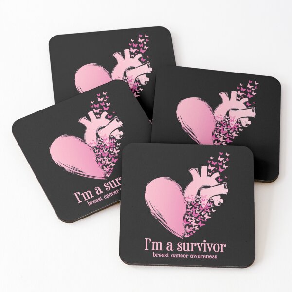 Item preview, Pink Butterfly Heart Im A Survivor Breast Cancer Awareness designed and sold by brynatshop.