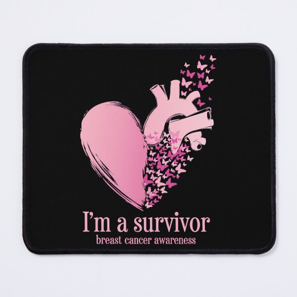 Item preview, Pink Butterfly Heart Im A Survivor Breast Cancer Awareness designed and sold by brynatshop.