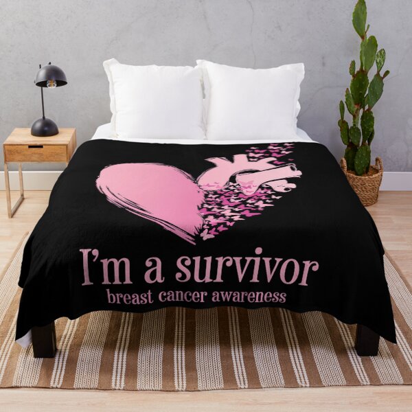 Item preview, Pink Butterfly Heart Im A Survivor Breast Cancer Awareness designed and sold by brynatshop.