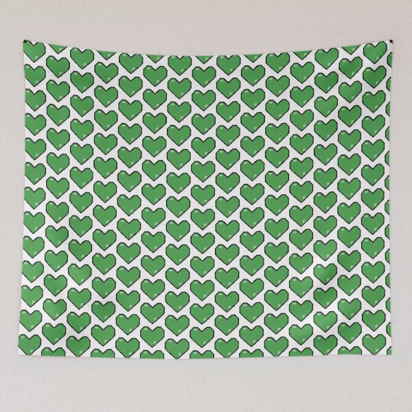 Item preview, ROYGBIV Green Cartoon Pixel Heart designed and sold by KQsWonderland.