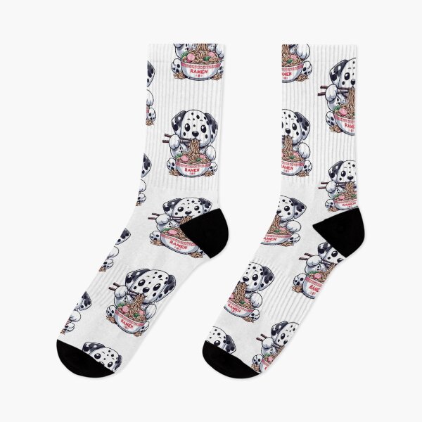 Item preview, Dalmatian Anime Dog Eating Ramen Noodles designed and sold by doodIllustrate.