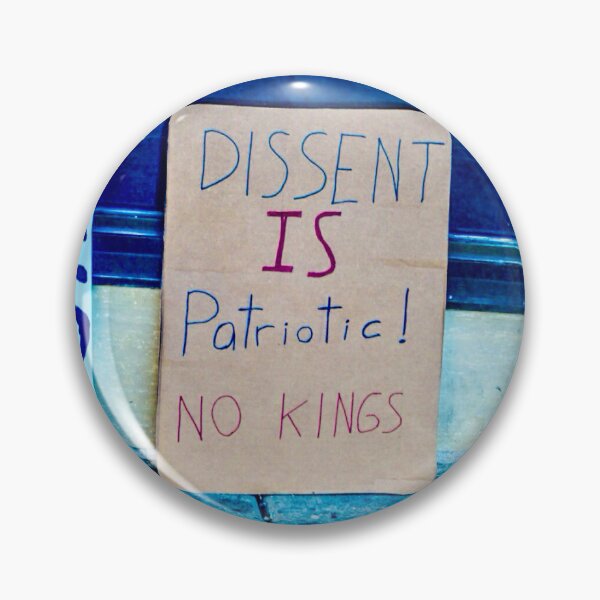 Item preview, Dissent Is Patriotic – No Kings Protest Cardboard Sign Photography designed and sold by aadventures.