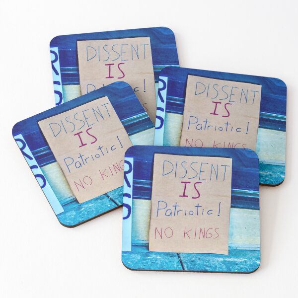 Item preview, Dissent Is Patriotic – No Kings Protest Cardboard Sign Photography designed and sold by aadventures.