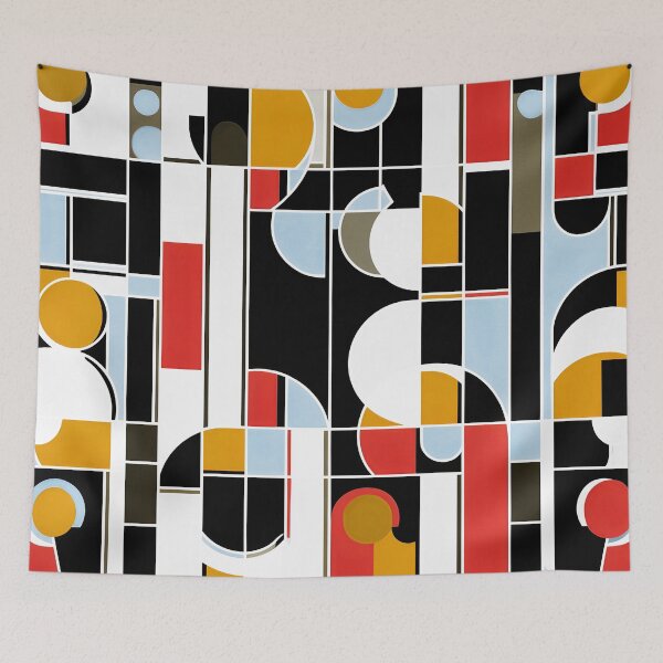 Item preview, Bauhaus Mid-Century Modern 1950's Colorful Abstract Pattern designed and sold by DEC02.