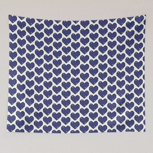 Item preview, ROYGBIV Indigo Cartoon Pixel Heart designed and sold by KQsWonderland.