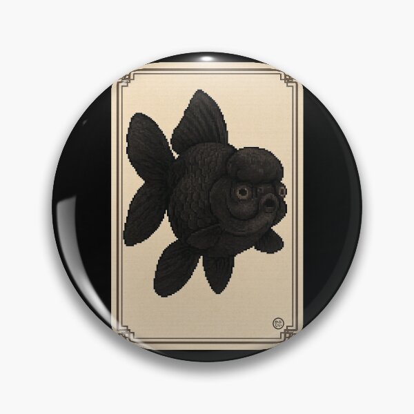 Item preview, Goldfish - Pixel Art - 8bit graphics 16bit graphics - Retro Fish Art - Back Moor Oranda designed and sold by Kabuji Store.