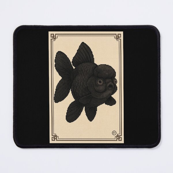Item preview, Goldfish - Pixel Art - 8bit graphics 16bit graphics - Retro Fish Art - Back Moor Oranda designed and sold by Kabuji Store.