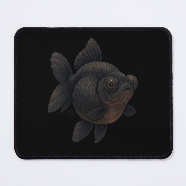 Item preview, Goldfish - Pixel Art - 8bit graphics 16bit graphics - Retro Fish Art - Black Moor designed and sold by Kabuji Store.