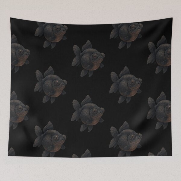 Item preview, Goldfish - Pixel Art - 8bit graphics 16bit graphics - Retro Fish Art - Black Moor designed and sold by Kabuji Store.