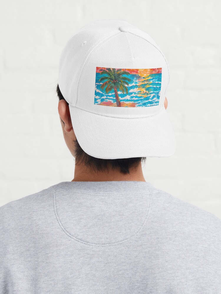 Thumbnail 4 of 7, Cap, The Beach I Adore designed and sold by Ladyinthemitten.