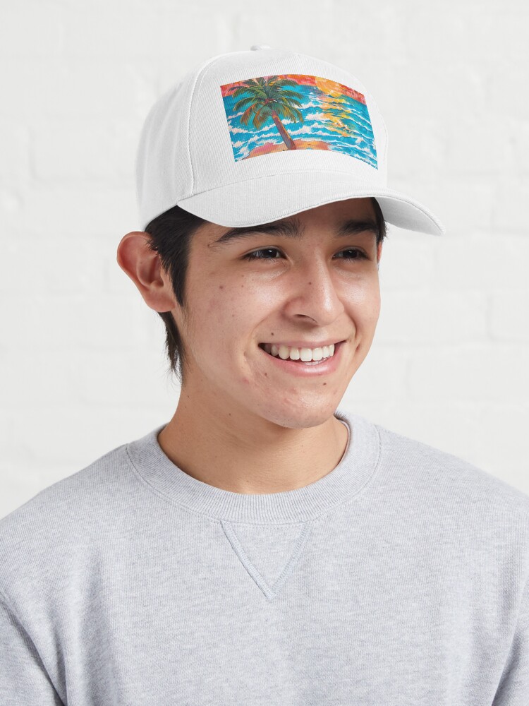 Thumbnail 3 of 7, Cap, The Beach I Adore designed and sold by Ladyinthemitten.