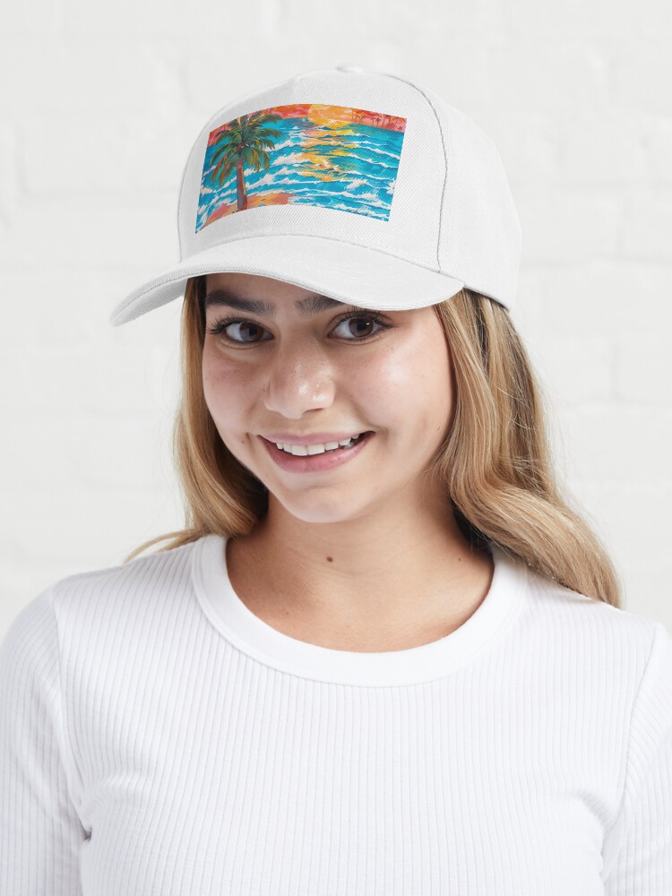 Thumbnail 6 of 7, Cap, The Beach I Adore designed and sold by Ladyinthemitten.