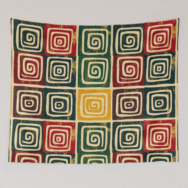 Item preview, Vintage Cotonou, Benin Pattern - 16th Century Geometric Design designed and sold by Myra365Art.