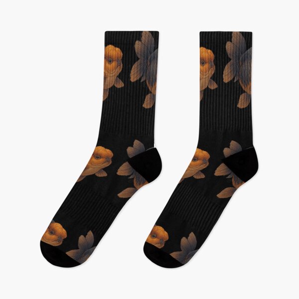 Item preview, Goldfish - Pixel Art - 8bit graphics 16bit graphics - Retro Fish Art - Black and Orange Oranda designed and sold by Kabuji Store.