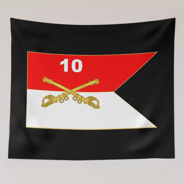 Aperçu de l'œuvre 10e régiment de cavalerie Guidon - Buffalo Soldiers créée et vendue par Military Insignia Products.