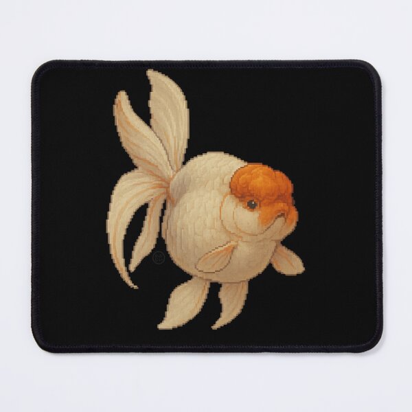 Item preview, Goldfish - Pixel Art - 8bit graphics 16bit graphics - Retro Fish Art - Oranda Red Cap designed and sold by Kabuji Store.
