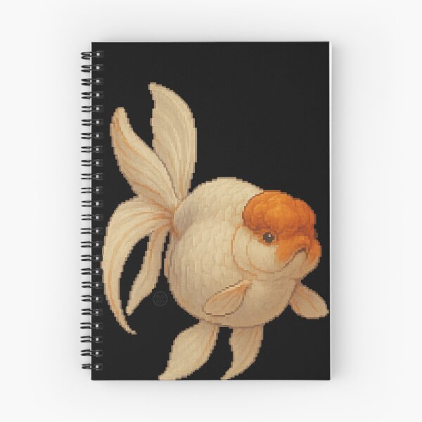 Item preview, Goldfish - Pixel Art - 8bit graphics 16bit graphics - Retro Fish Art - Oranda Red Cap designed and sold by Kabuji Store.