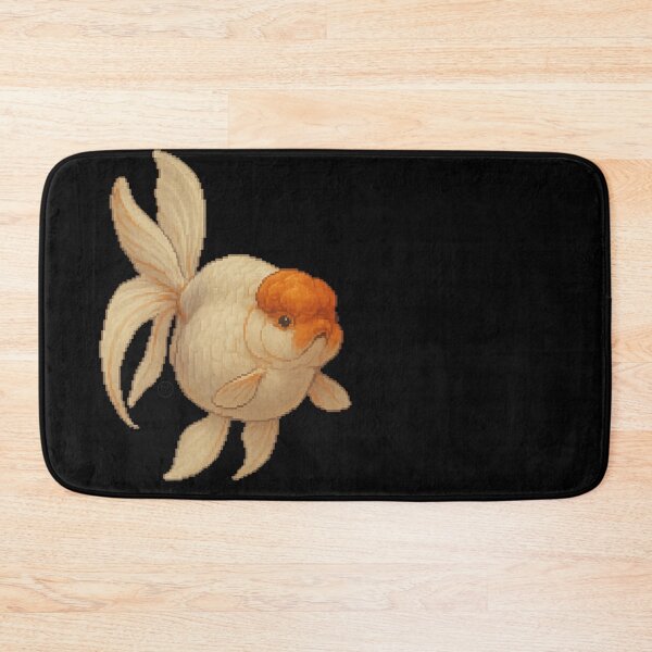 Item preview, Goldfish - Pixel Art - 8bit graphics 16bit graphics - Retro Fish Art - Oranda Red Cap designed and sold by Kabuji Store.
