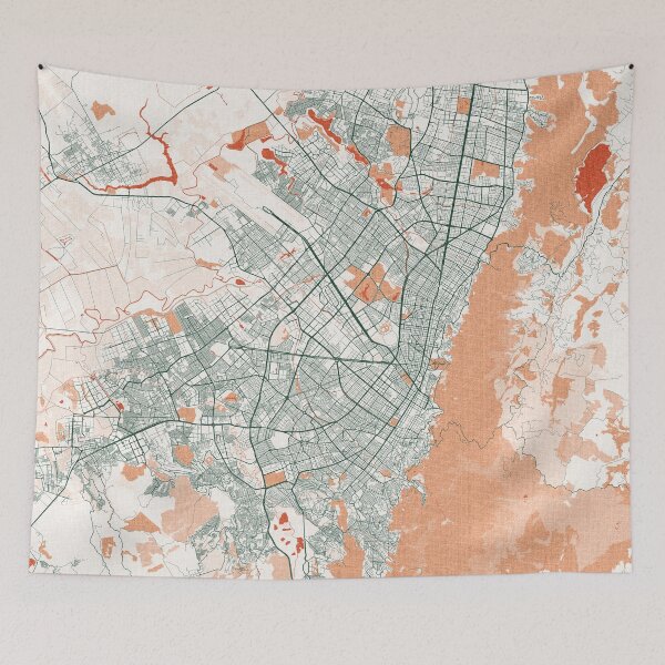 Item preview, Bogota City Map of Colombia  - Bohemian designed and sold by deMAP.