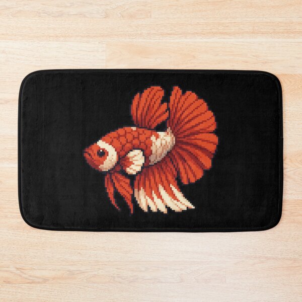 Item preview, pixel betta fish retro fins and lo-fi vibes designed and sold by zakugan.