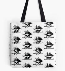 Pirates Adventure Mallorca Merchandise Skull White Pattern Tote Bag