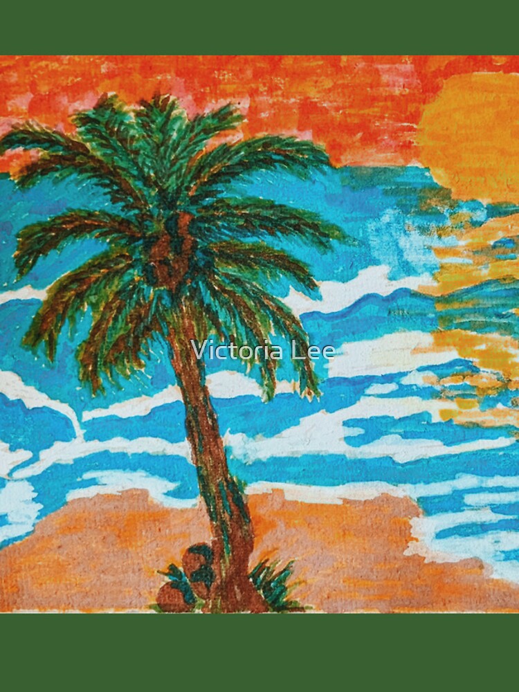 Thumbnail 4 of 4, iPhone Case, Original painting Acrylic on raw paper, Cancun at Golden Hour designed and sold by Ladyinthemitten.