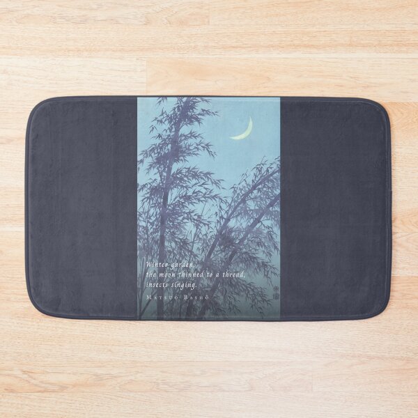 Item preview, Matsuo Bashō quote:  Winter garden, the moon thinned to a thread, insects singing. designed and sold by artbleed.