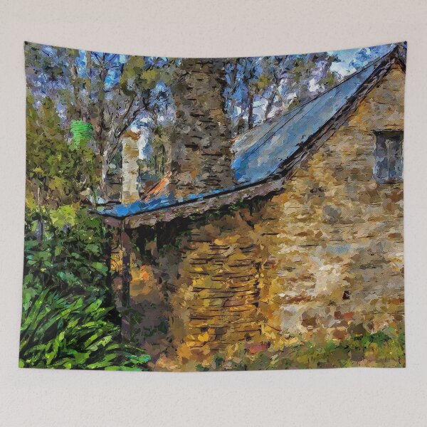 Item preview, Impressionist Painting of the Specimen Hill Miners Cottage - Bendigo, Victoria, Australia designed and sold by Steven Jodoin.