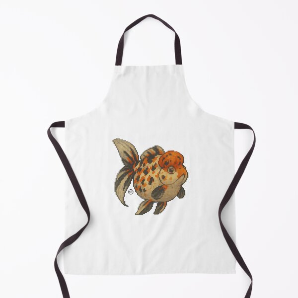 Item preview, Goldfish - Pixel Art - 8bit graphics 16bit graphics - Retro Fish Art - Calico Oranda designed and sold by Kabuji Store.