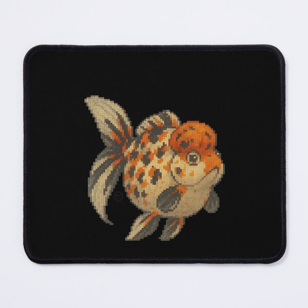 Item preview, Goldfish - Pixel Art - 8bit graphics 16bit graphics - Retro Fish Art - Calico Oranda  designed and sold by Kabuji Store.