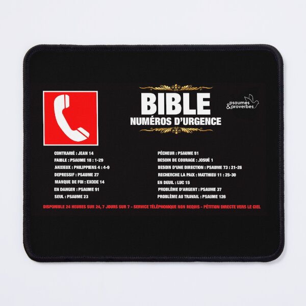 Item preview, Emergency Numbers (The Bible) designed and sold by PsaumeProverbes.
