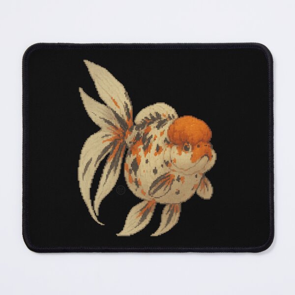 Item preview, Goldfish - Pixel Art - 8bit graphics 16bit graphics - Retro Fish Art - Calico Oranda Goldfish designed and sold by Kabuji Store.