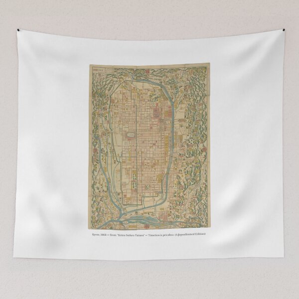 Item preview, Antique Map of Kyoto, 1863 designed and sold by Japanlimited.