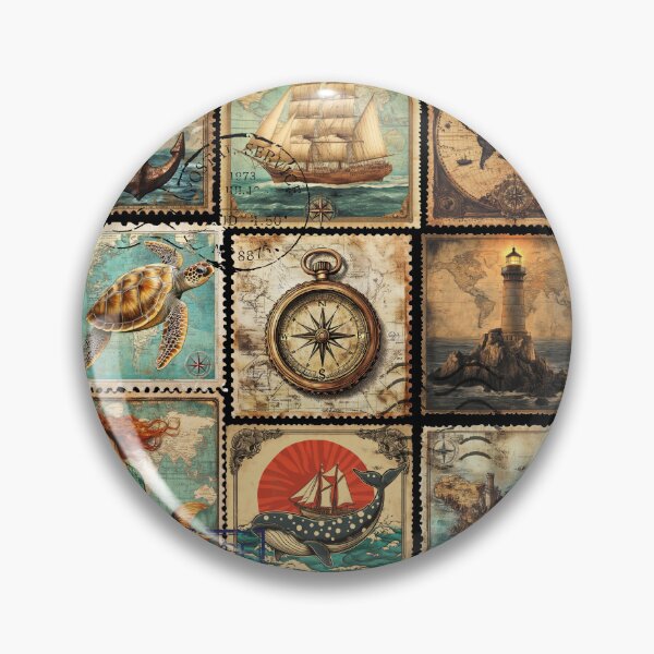 Item preview, Nautical Vintage Stamps designed and sold by my-green-gecko.