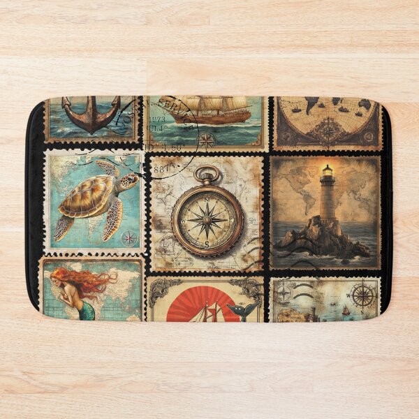 Item preview, Nautical Vintage Stamps designed and sold by my-green-gecko.