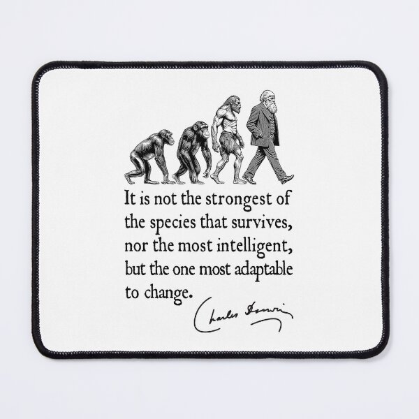 Item preview, Charles Darwin Evolution Responsive To Change Funny Quote designed and sold by GrandeDuc.