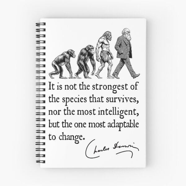 Item preview, Charles Darwin Evolution Responsive To Change Funny Quote designed and sold by GrandeDuc.