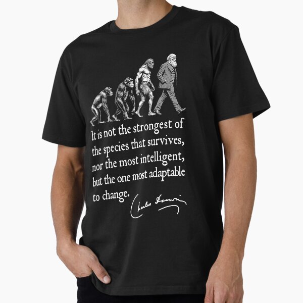 Item preview, Charles Darwin Evolution reagiert auf Veränderung Lustiges Zitat designed and sold by GrandeDuc.