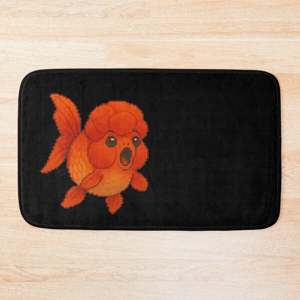 Item preview, Goldfish - Pixel Art - 8bit graphics 16bit graphics - Retro Fish Art - Amazed Oranda Goldfish designed and sold by Kabuji Store.