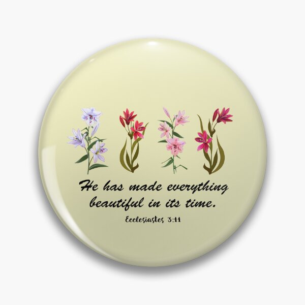 Item preview, Ecclesiastes 3:11 – In His Time, Beauty Blooms | Bible Verse | Scripture Art Series #2 designed and sold by JirehKollezion.