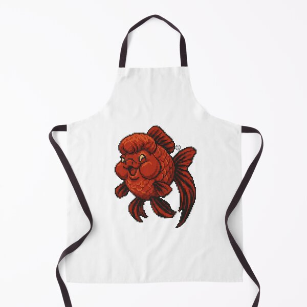 Item preview, Goldfish - Pixel Art - 8bit graphics 16bit graphics - Retro Fish Art - Smirk Oranda Goldfish designed and sold by Kabuji Store.