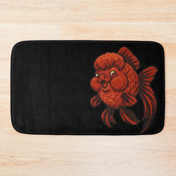 Item preview, Goldfish - Pixel Art - 8bit graphics 16bit graphics - Retro Fish Art - Smirk Oranda Goldfish designed and sold by Kabuji Store.