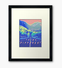 Think Different Neon Landscape Framed Print